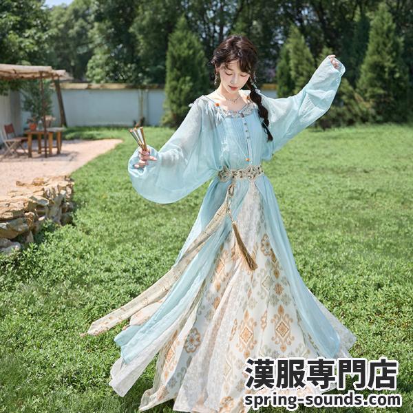 レディース漢服　[十三余-青萍风]