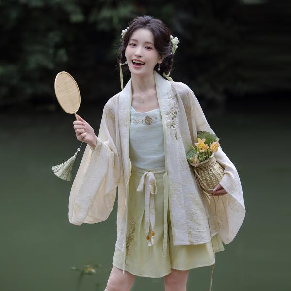 刺繍漢服 レディース漢服　远山乔【筱竹】