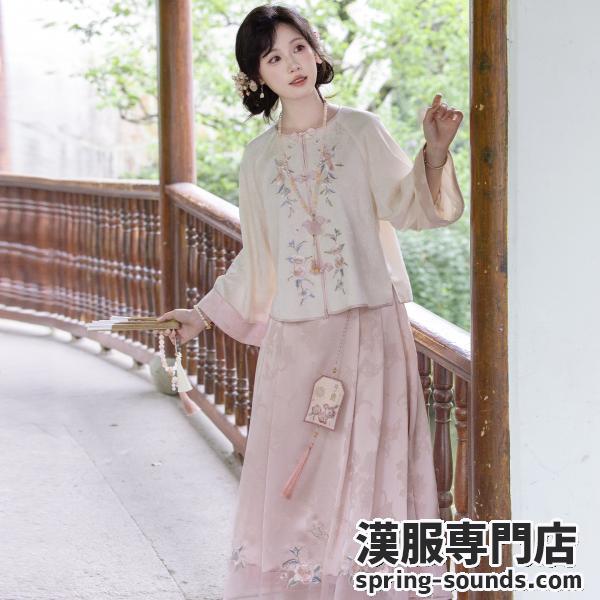  刺繍チャイナ服 レディース服　川黛时光：白茶问月 
