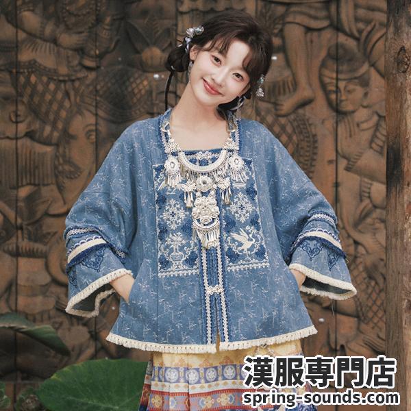 チャイナ服 民族風 レディース漢服　[十三余-闲云鹤]