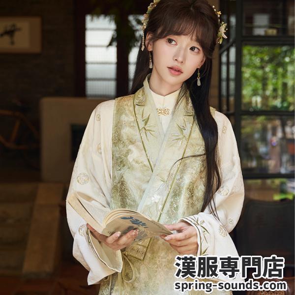 刺繍漢服 チャイナ服 レディース漢服　[十三余-青山竹]