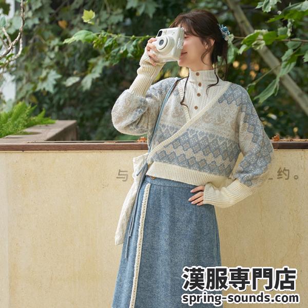 チャイナ服 レディース漢服　[十三余-秋江雪]
