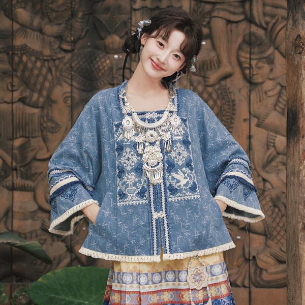 チャイナ服 民族風 レディース漢服　[十三余-闲云鹤]