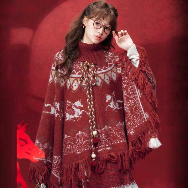 ニットマント　 十三余[天马歌]