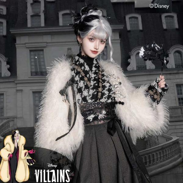 クルエラ風服アウター ディズニー　ウール 十三余[迪士尼 库伊]