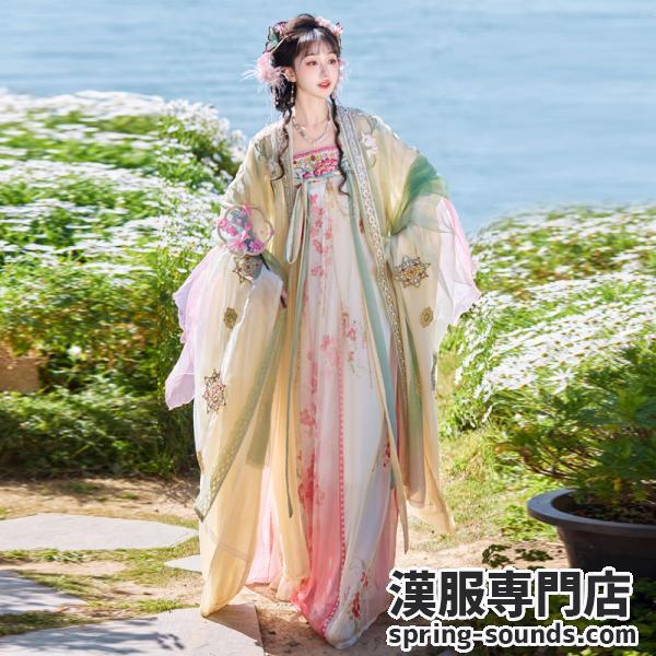 唐制刺繍漢服 レディース漢服　【春晓】