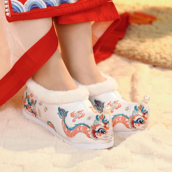 裏起毛 漢服靴 レディース