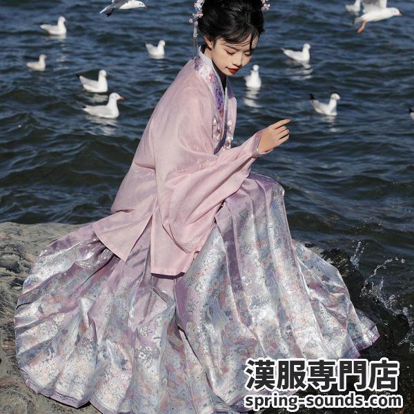 3点セット 明制刺繍漢服 レディース漢服 【春光作序】