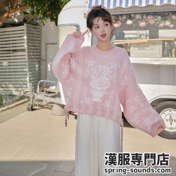 明制レディース漢服 花柄刺繍 十三余[与花舞]