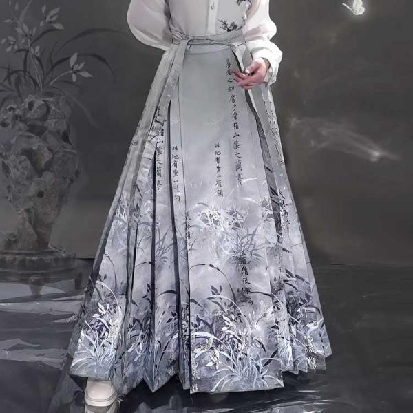 メンズ馬面裾　メンズ漢服 クンシラン  【君子兰】