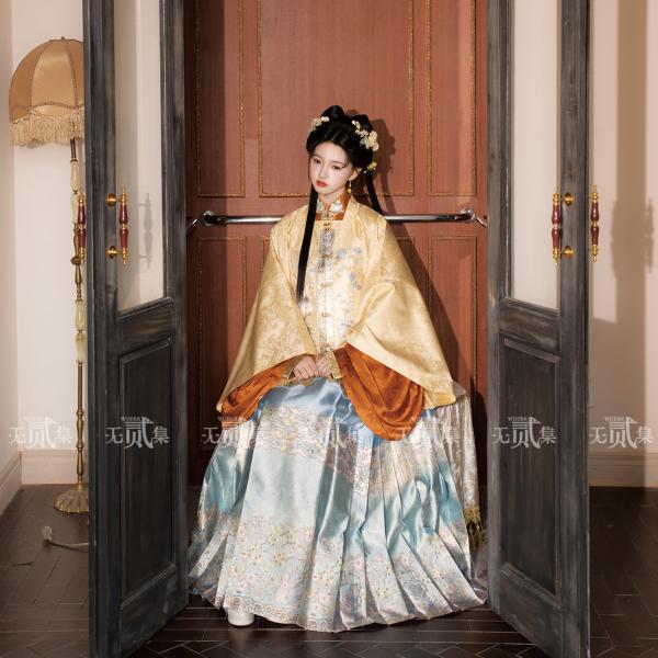 3点セット 兎柄刺繍漢服 明制レディース漢服【月桂千里】