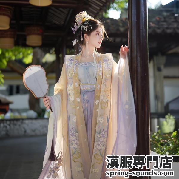 宋制漢服 花柄刺繍 静还决 玉鸢