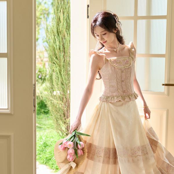 刺繍漢服　十三余[白芍]