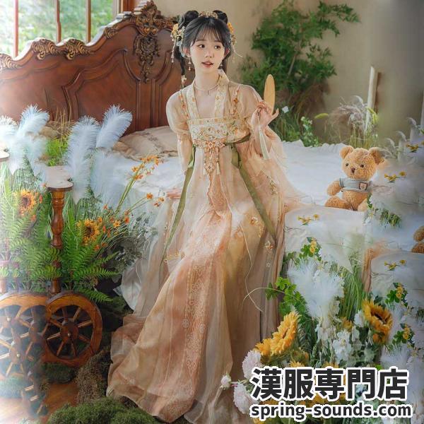 唐制漢服　云藏月绣 风花传信