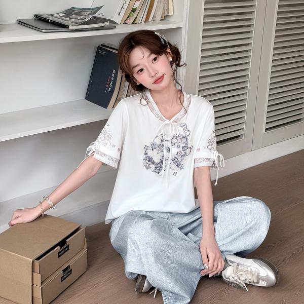刺繍Ｔシャツ 半袖 十三余[晓风]