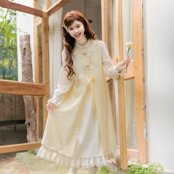花柄刺繍漢服 2点セット 静还决 四月芳菲