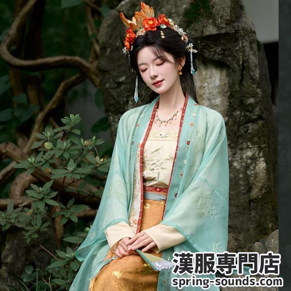 シルク製漢服 刺繍漢服 十三余[岁朝闲赋]