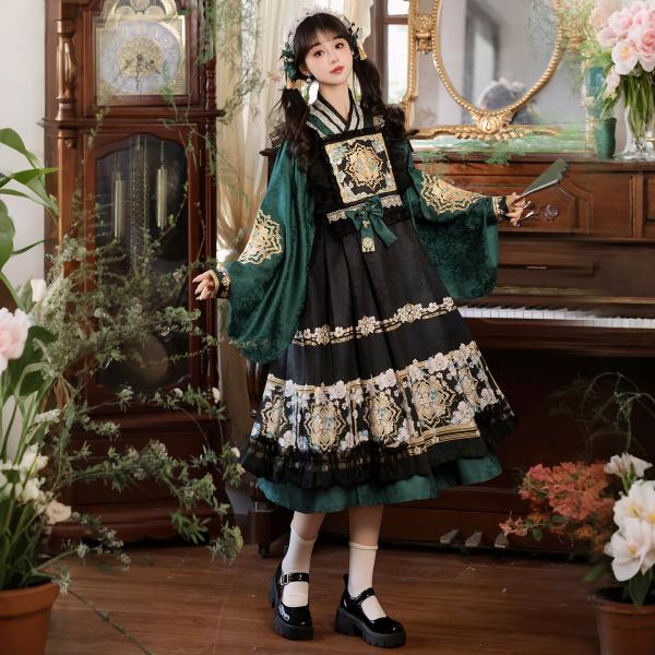 ロリィタ風漢服　【墨金阙】